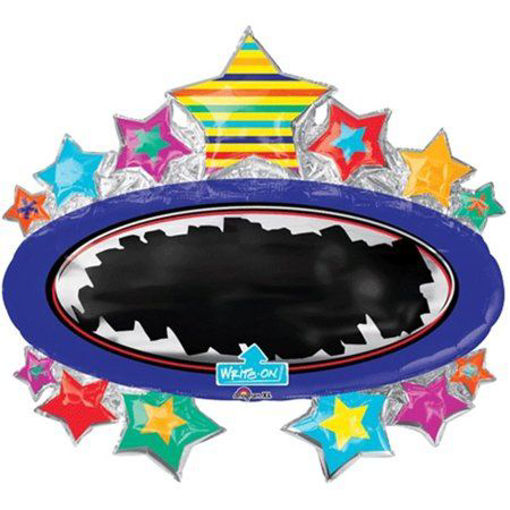 Picture of BRIGHT STAR PERSONALISED BLACK BOARD FOIL BALLOON 31X28 INCH
